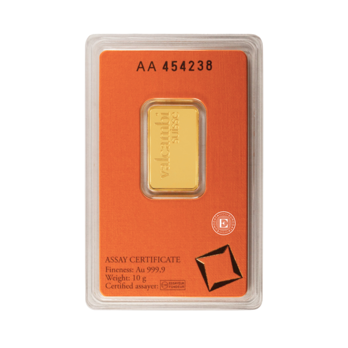 Lingot d'Or Valcambi 10 g 999.9