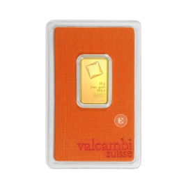 10 g investicinio aukso luitas Valcambi 999.9