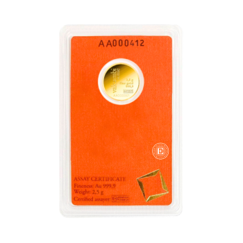 Lingot d'or Valcambi Round Bar 2,5 g