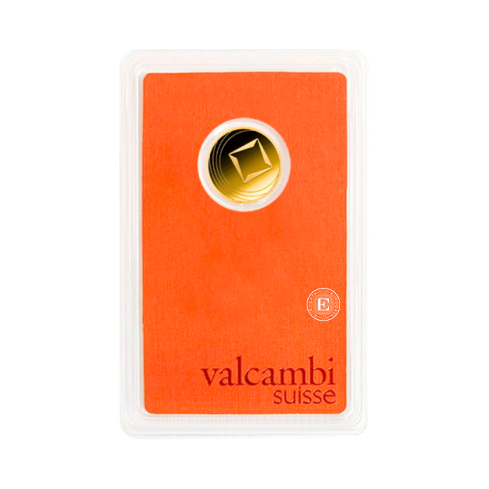  2,5 g investicinio aukso „Round Bar“ luitas Valcambi 999.9