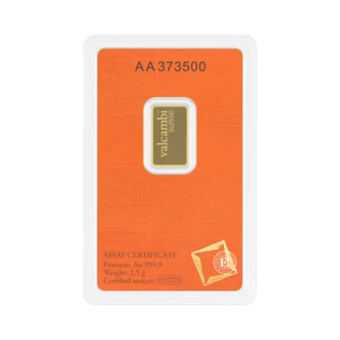 2,5 g Valcambi Goldbarren 999.9
