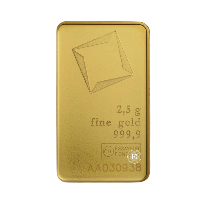 2,5 g Valcambi Goldbarren 999.9