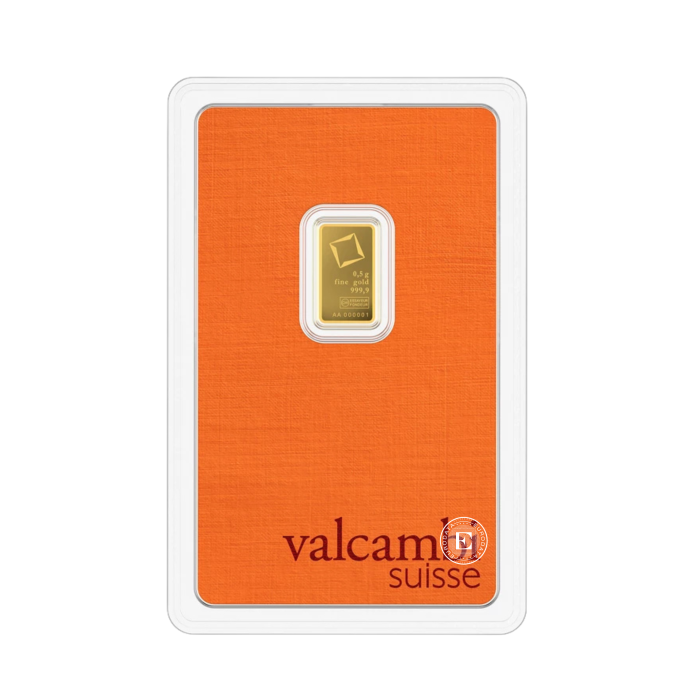 0.5 g investicinio aukso luitas Valcambi 999.9