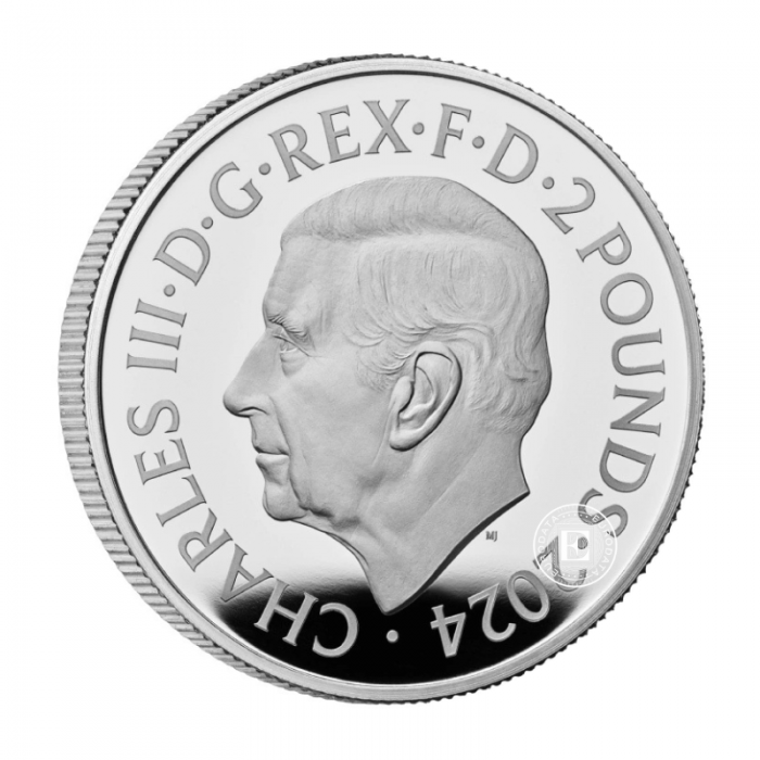 1 oz (31.10 g) sidabrinė PROOF moneta Lunar UK - Drakonas, Didžioji Britanija 2024 (su sertifikatu)