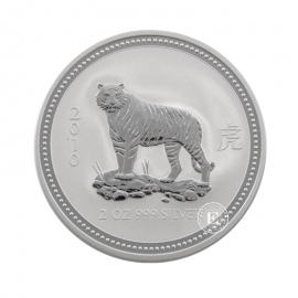 1 oz (31.10 g) srebrna moneta Lunar I  - Year of the Tiger, Australia 2010