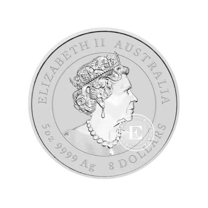 5 oz (155.50 g) Silbermünze Lunar III - Rabbit, Australien 2023