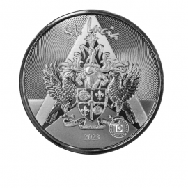 1 oz (31.10 g) sidabrinė moneta St. Vincent & The Grenadines -  Šv. Lucijos herbas, Rytų Karibų Salos 2023