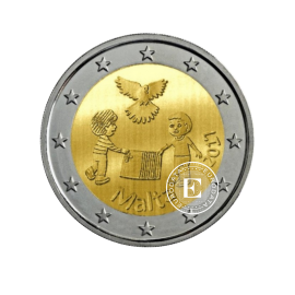 2 Eur moneta Peace, Malta 2017