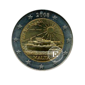 2 Eur próbna moneta Fort St. Angelo, Malta 2008