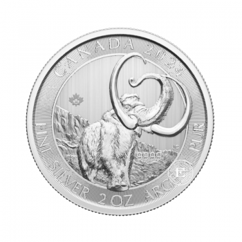 2 oz (62.20 g)  srebrna moneta Woolly Mammoth, Kanada 2024