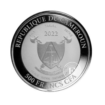 1 oz (31.10 g) sidabrinė moneta Mandrill, Kamerūnas 2022