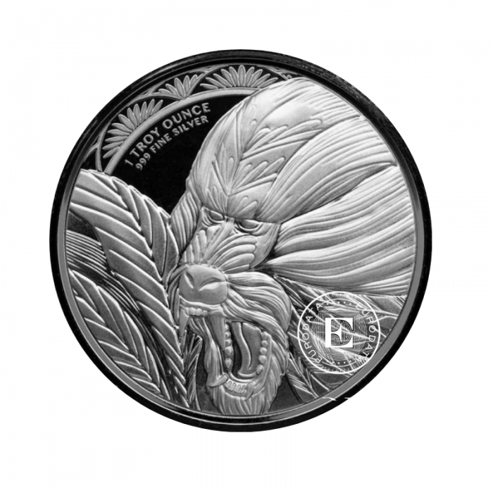 1 oz (31.10 g) srebrna moneta Mandrill, Cameroon 2022
