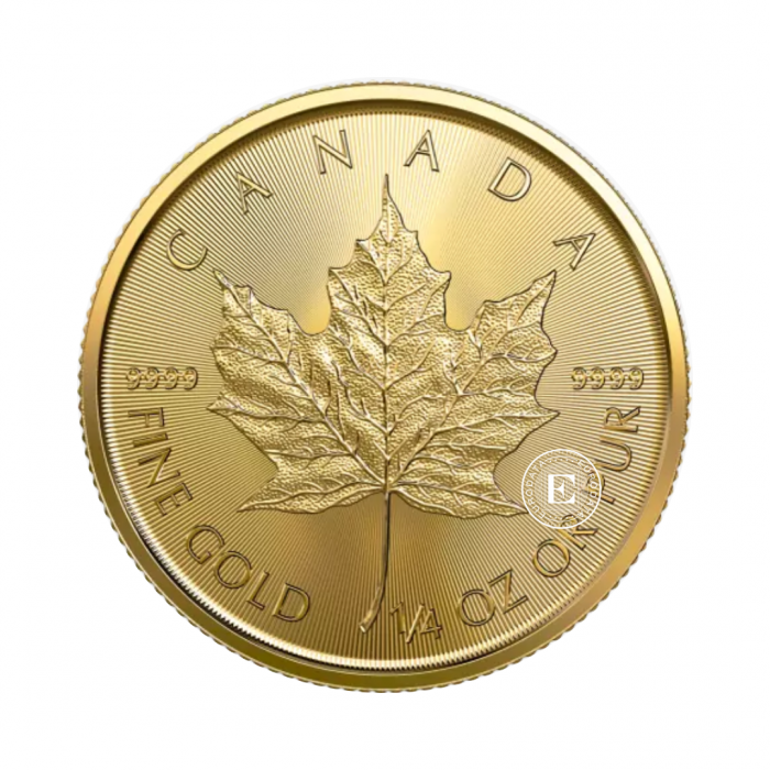 1/4 oz (7.78 g) Goldmünze Maple Leaf, Kanada 2023