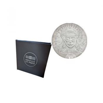 100 eurų sidabrinė moneta Mariana - lygybė, Prancūzija 2018