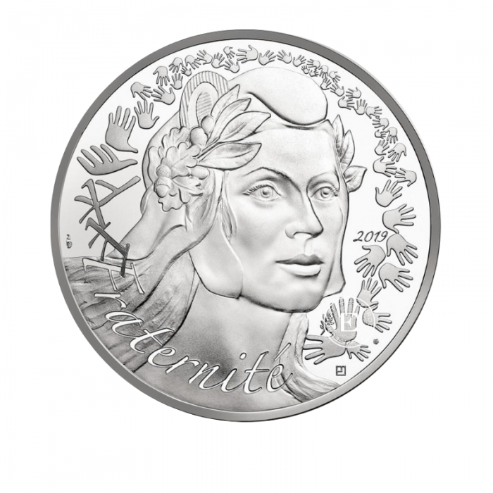 20 Eur (18 g) silver PROOF coin Marianne, France 2019 (with certificate)