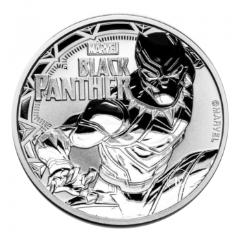 1 oz (31.10 g) sidabrinė moneta Marvel Black Panther, Tuvalu 2018