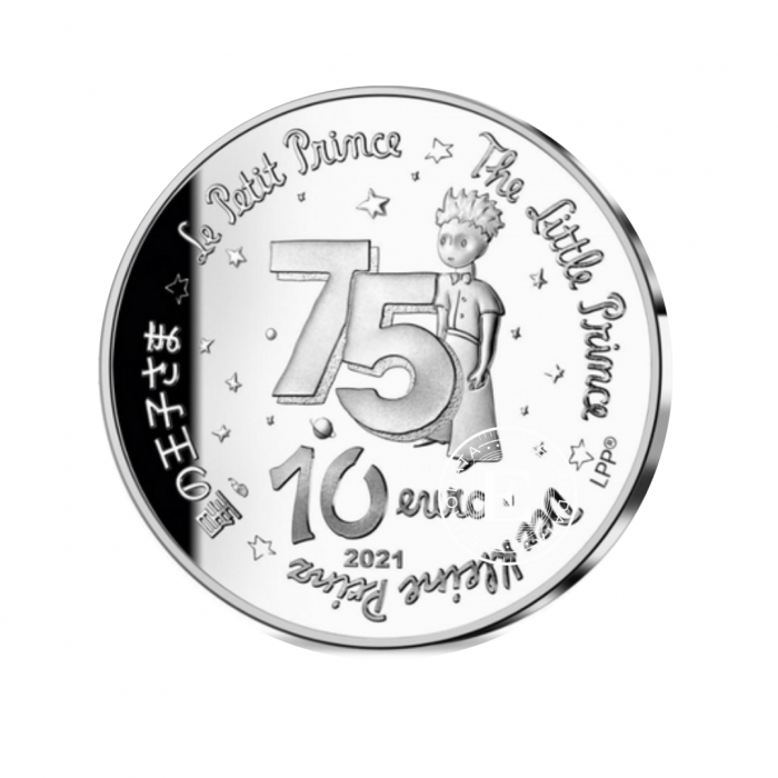 10 Eur (22.20 g) pièce PROOF d'argent Le petit prince, France 2021 (avec certificat)