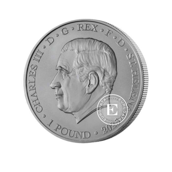 1 oz  (31.10 g) silver coin The Queen Elizabeth II Memorial, St. Helena 2023 