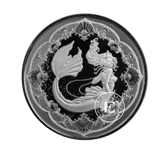 1 oz (31.10 g) sidabrinė moneta Jūrų princesė Undinė, Samoa 2022