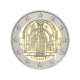 2 Eur pièce sur la carte de 100 years of the coronation of Lady of Meritxell, Andorre 2021