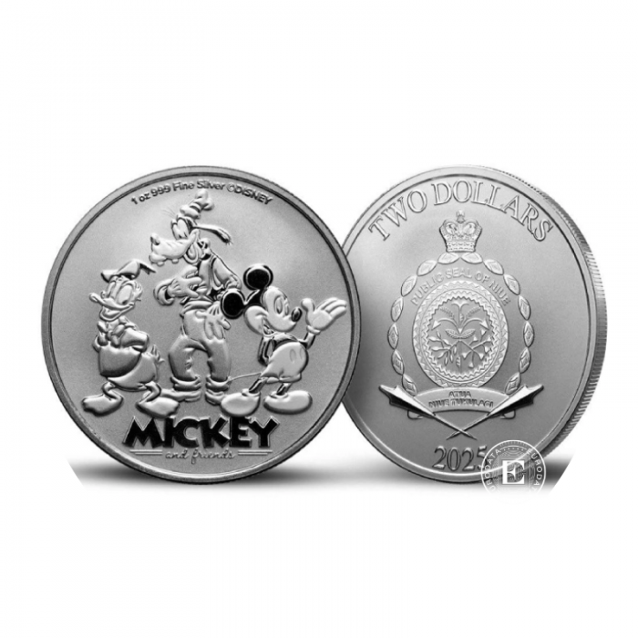 1 oz (31.10 g) silbermünze Disney - Mickey & Friends, Niue 2025