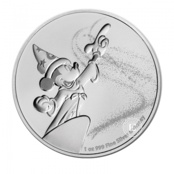 1 oz (31.10 g) sidabrinė moneta Disney - Mickey Mouse Fantasia, Niujė 2019
