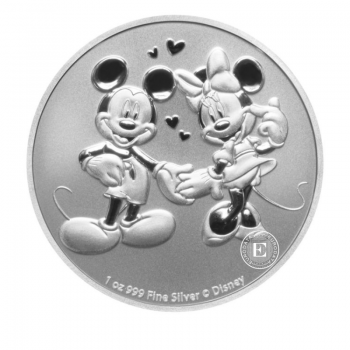 1 oz (31.10 g) silbermünze Disney - Mickey & Minnie Mouse, Niue 2020