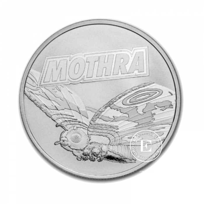 1 oz (31.10 g) silver coin Godzilla vs Monsters - Mothra, Niue 2023