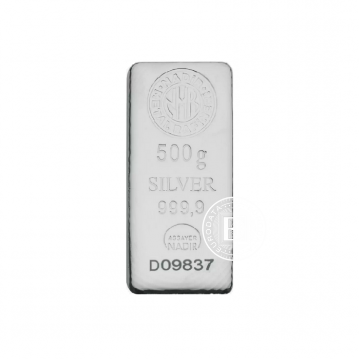 500 g sidabro luitas Nadir Metal Rafineri 999.9