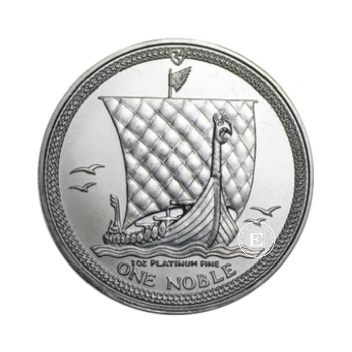 1 oz  (31.10 g) platininė moneta Noble - Isle of Man, Didžioji Britanija (atsitiktiniai metai)