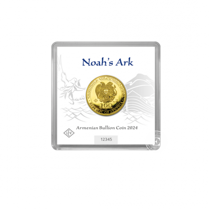 1 g pièce d'or Noah's Ark, Armenie 2024