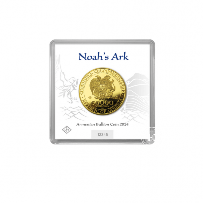 1 oz (31.10 g) auksinė moneta Nojaus arka, Armėnija 2024 (su sertifikatu)