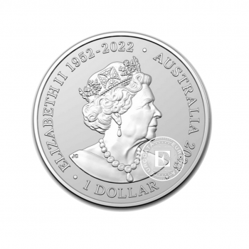 1 oz (31.10 g) sidabrinė moneta Australijos zoologijos sodas, Raganosis, Australija 2023