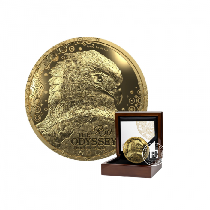 1/4 oz (7.78 g) gold PROOF coin Odyssey of the Sky Bateleur Eagle, Republic of South Africa 2025 (with sertificate)