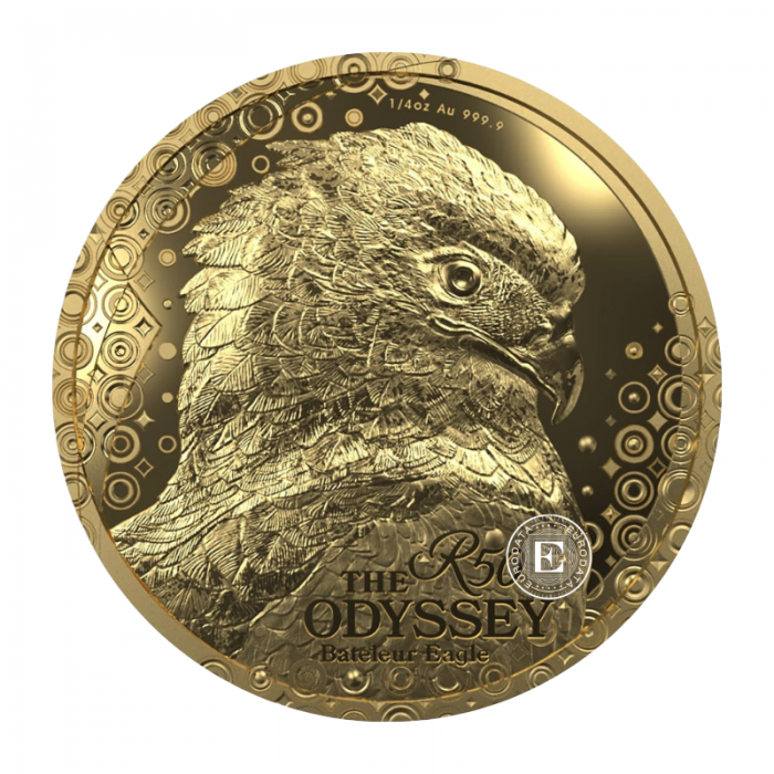 1/4 oz (7.78 g) gold PROOF coin Odyssey of the Sky Bateleur Eagle, Republic of South Africa 2025 (with sertificate)
