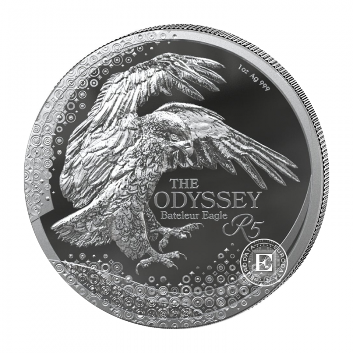 1 oz (31.10 g) srebrna PROOF moneta Odyssey of the Sky Bateleur Eagle, Republika Południowej Afryki 2025 (z certyfikatem)