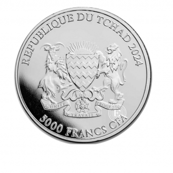 1 oz (31.10 g) silver coin Stygian Owl, Republic of Chad 2024