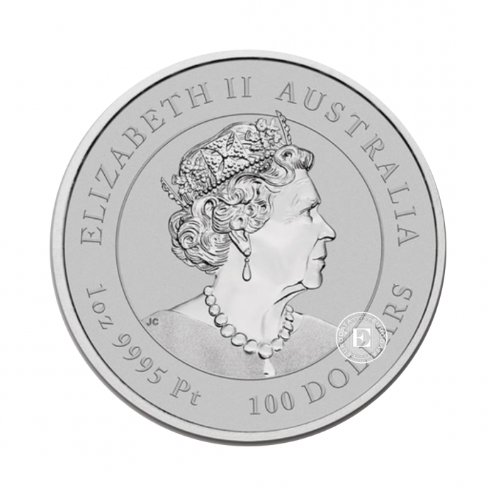 1 oz (31.10 g)  pièce d'platine Lunar III - Year of  Ox, Australie 2021