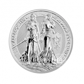 5 oz (155.50 g) srebrna moneta  Allegories - Polonia & Germania, Polska 2022