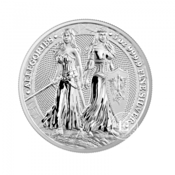 5 oz (155.50 g) sidabrinė moneta Allegories Polonia & Germania, Poland 2022