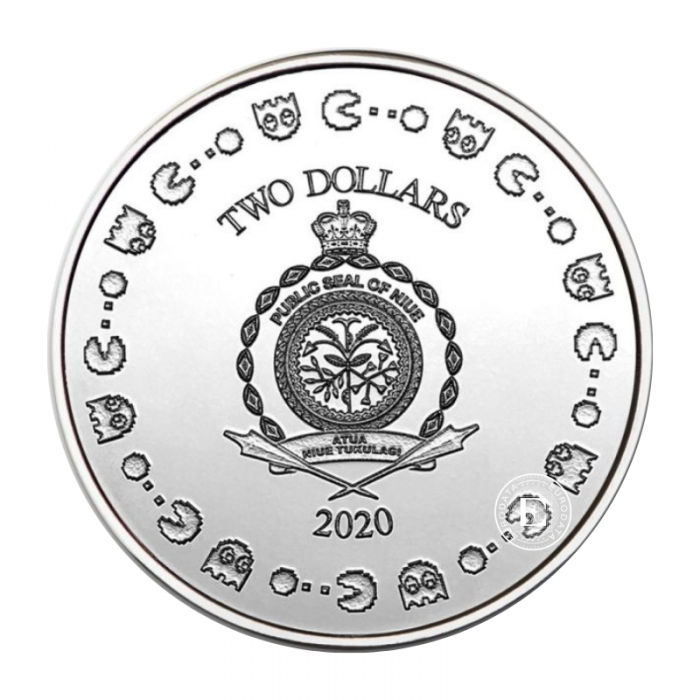 1 oz (31.10 g) silver coin MS PACMAN 40th Anniversary, Niue 2020