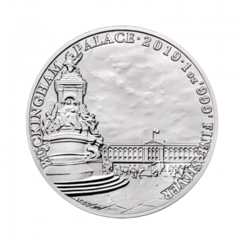 1 oz  (31.10 g) sidabrinė moneta Didžiosios Britanijos įžymybės – Bekingemo rūmai, Didžioji Britanija 2019