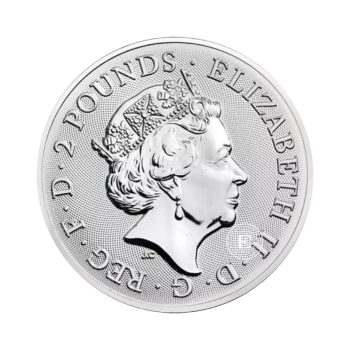1 oz  (31.10 g) sidabrinė moneta Didžiosios Britanijos įžymybės – Bekingemo rūmai, Didžioji Britanija 2019