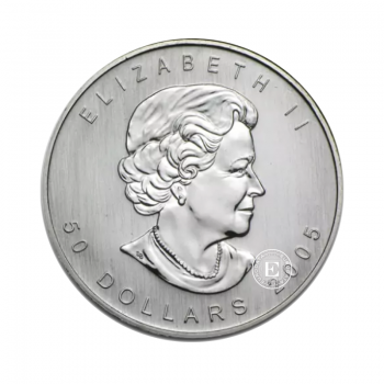 1 oz (31.10 g) paladžio moneta Klevo lapas, Kanada (mix metai)