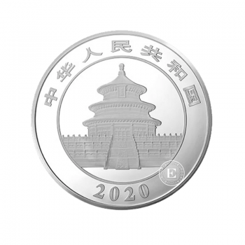 30 g pièce d'argent Panda, Chine 2020