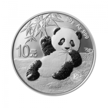 30 g sidabrinė moneta Panda, Kinija 2020