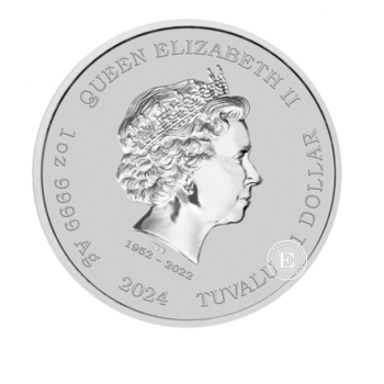 1 oz (31.10 g) sidabrinė moneta Rožinė pantera, Tuvalu 2024