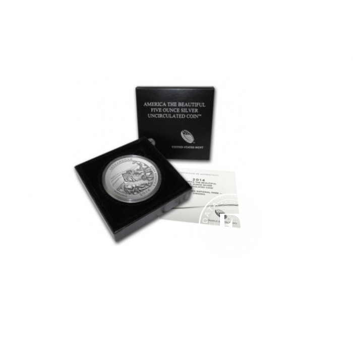 5 oz (155.50 g) srebrna moneta Park Narodowy Shenandoah, USA 2014