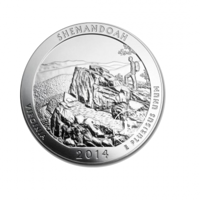 5 oz (155.50 g) srebrna moneta Park Narodowy Shenandoah, USA 2014
