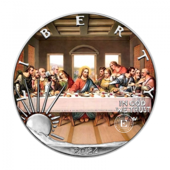 1 oz (31.10 g) pièce d'argent American Eagle - The last supper, USA 2024